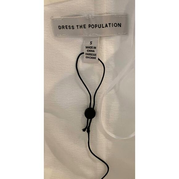 DRESS THE POPULATION Bailey Off the Shoulder Body-Con Dress Size Small - Picture 8 of 11